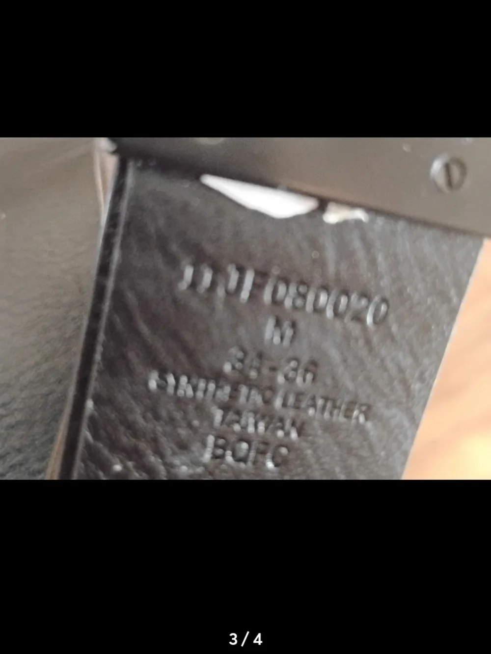J. Ferrar men's reversible belt  Dark Brown Leather Belt with Gunmetal Buckle